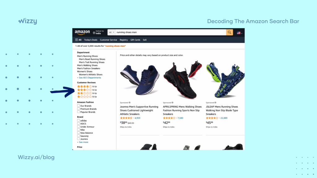 ecommerce search filters