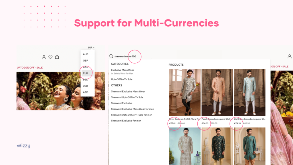 Support for Multi-Currencies -site search