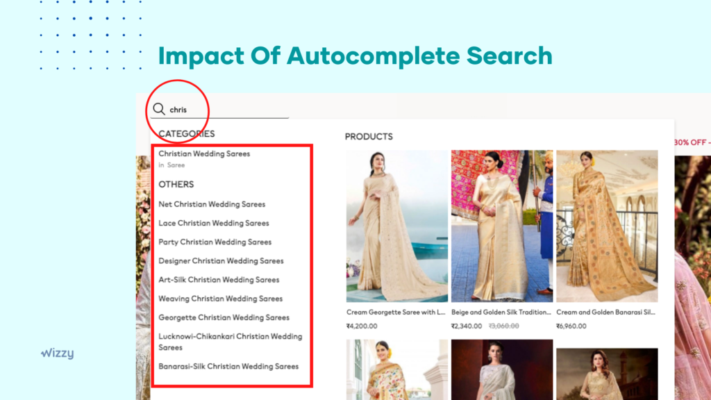 ecommerce search autocomplete